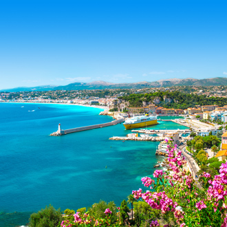 Uitzicht op de Franse Riviera in Frankrijk