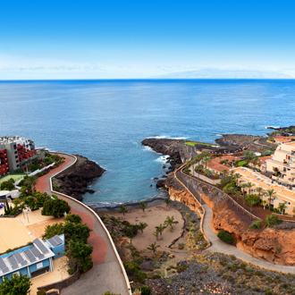 Kustlijn van Playa Paraiso op Tenerife