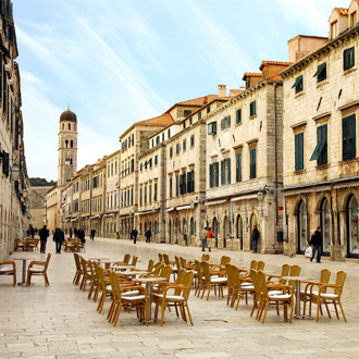 Stradun een populaire straat van Dubrovnik