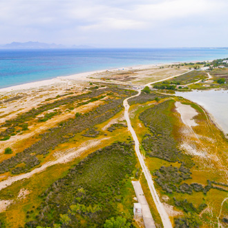 Een zoutmeer in Tigaki op het Griekse eiland Kos