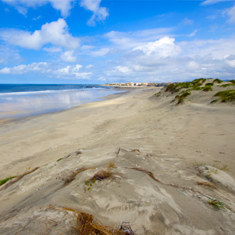De duinen en het strand van Esposende in Portugal