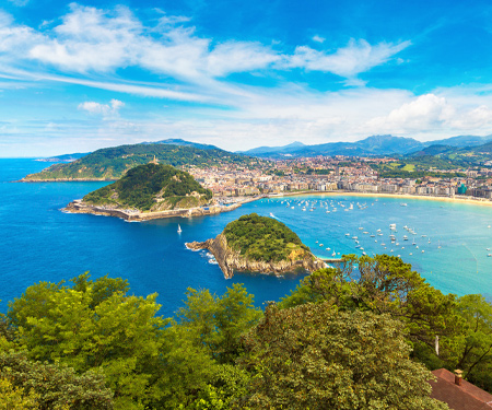 <p>San Sebastian uitzicht over zee</p>