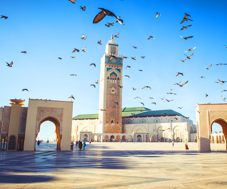 <p>Hassan II Moskee in Casablanca</p>