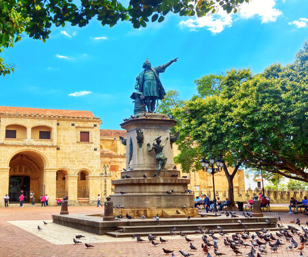 <p>Standbeeld van Columbus in Santo Domingo</p>