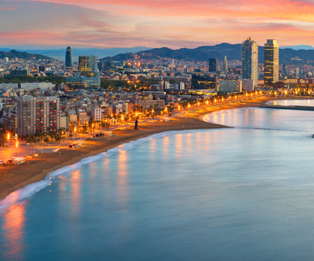 <p>De Costa Barcelona by night</p>