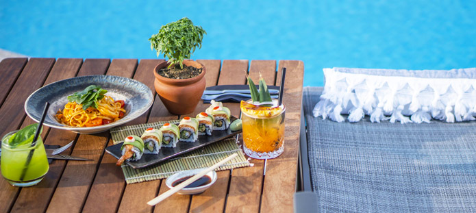 Diverse gerechten met ultra all inclusive!