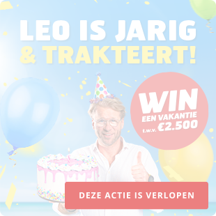 Winactie: Leo trakteert! Leo trakteert: win een reischeque t.w.v. €2.500!