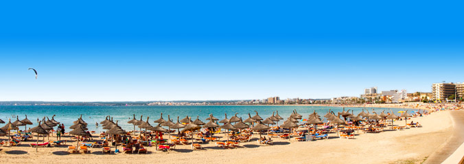Hotels aan het strand in Palma de Mallorca en Playa de Palma