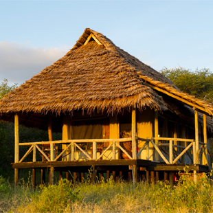 Een lodge in Lake Burunge Tented Camp