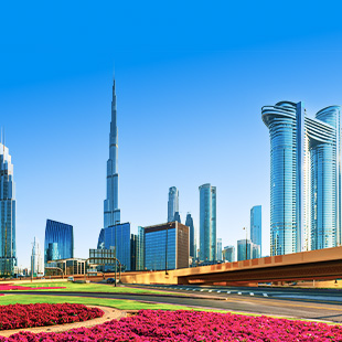 Indrukwekkende skyline van Dubai