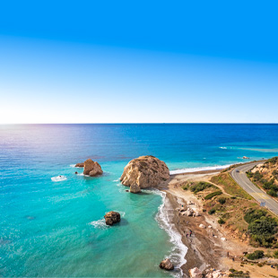 Prachtige kustlijn van Cyprus