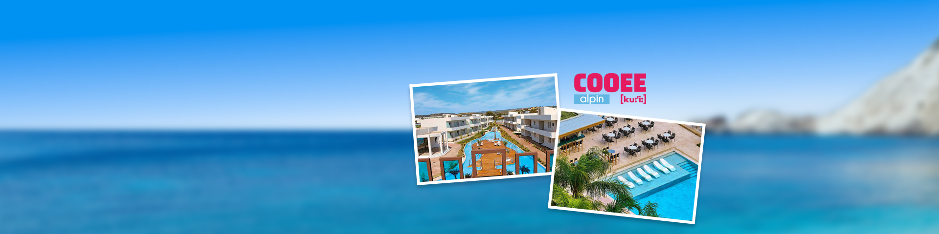 Uitzicht over zee en een COOEE concept hotel