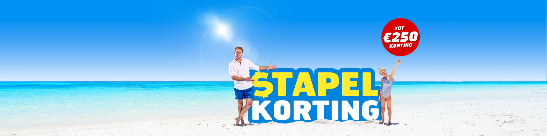 Boek nu jouw vakantie met stapelkorting van Prijsvrij Vakanties