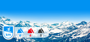 Skigebied in Bern besneeuwde bergtoppen Zwitserland
