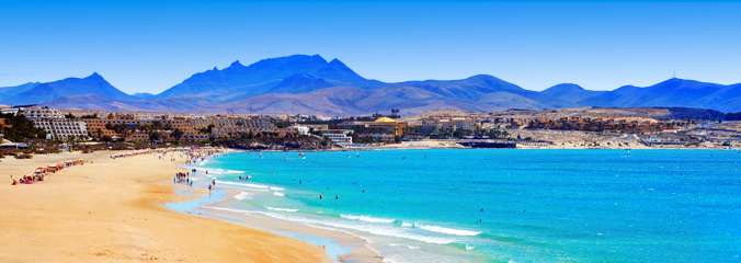 Sfeerbeeld van het strand van Fuerteventura