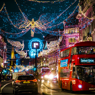 Regent Street schitterend in kerstverlichting