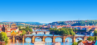 Uitzicht over de stad Praag