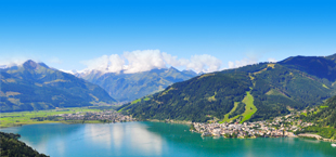 Prachtig landschap met meer en bergen in Oostenrijk