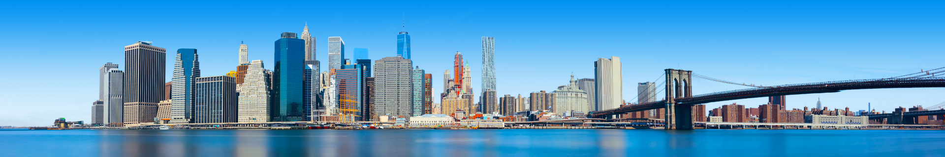 Skyline in New York in de Verenigde Staten