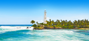 Vuurtoren bij Galle in Sri Lanka