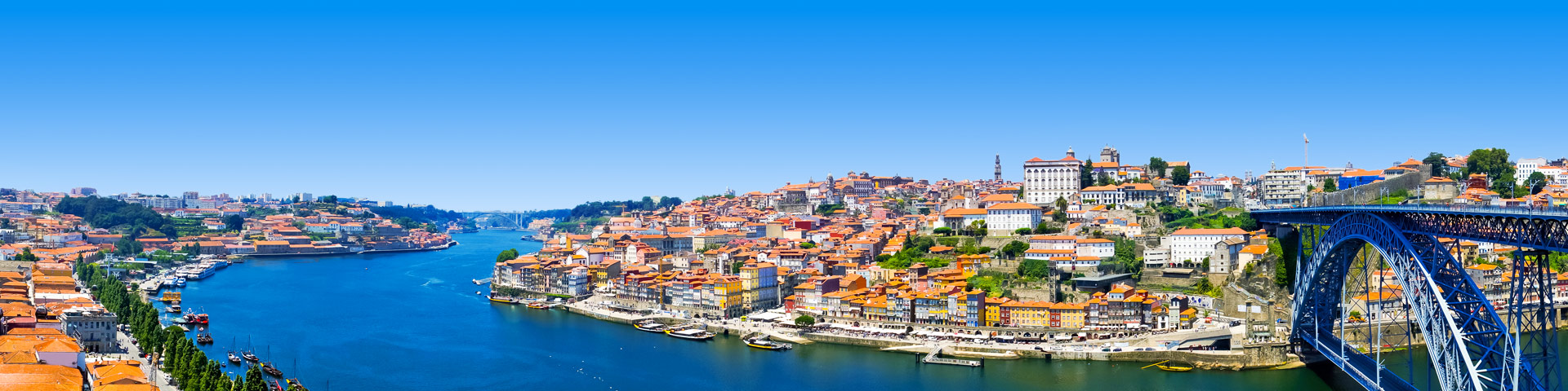 Uitzicht op een stad in Portugal