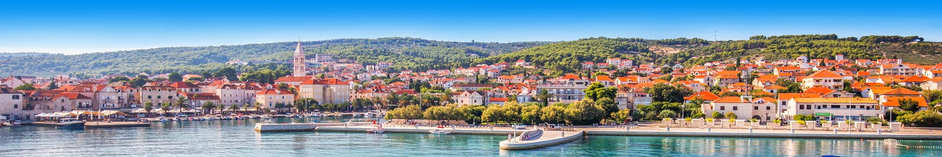 Uitzicht over een stad in Kroatie