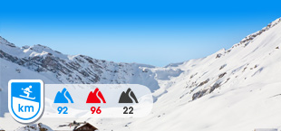 Skipiste in skigebied Graubunden Zwitserland